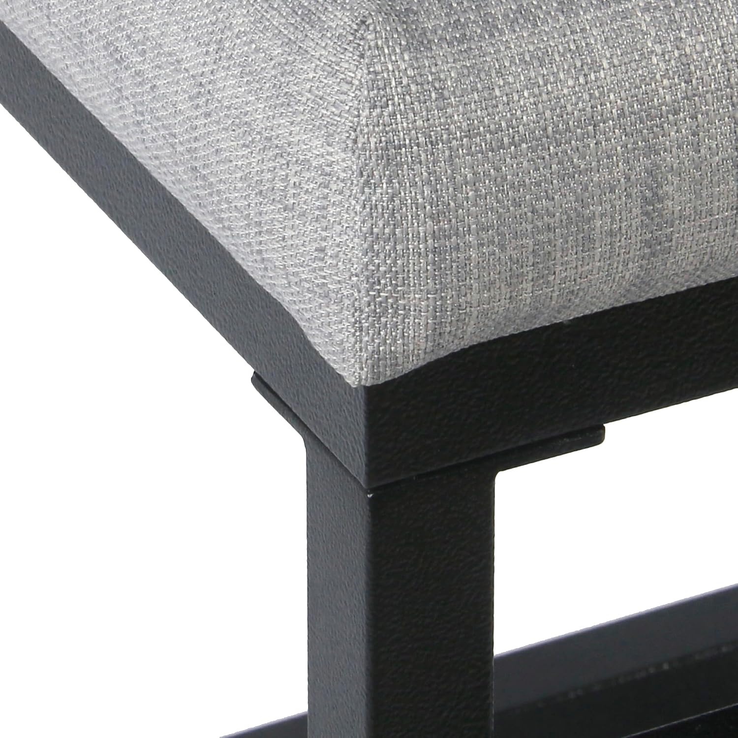 image:imageHomePop Backless Metal Frame Barstool 24inch Charcoal Square GeometricLight Gray