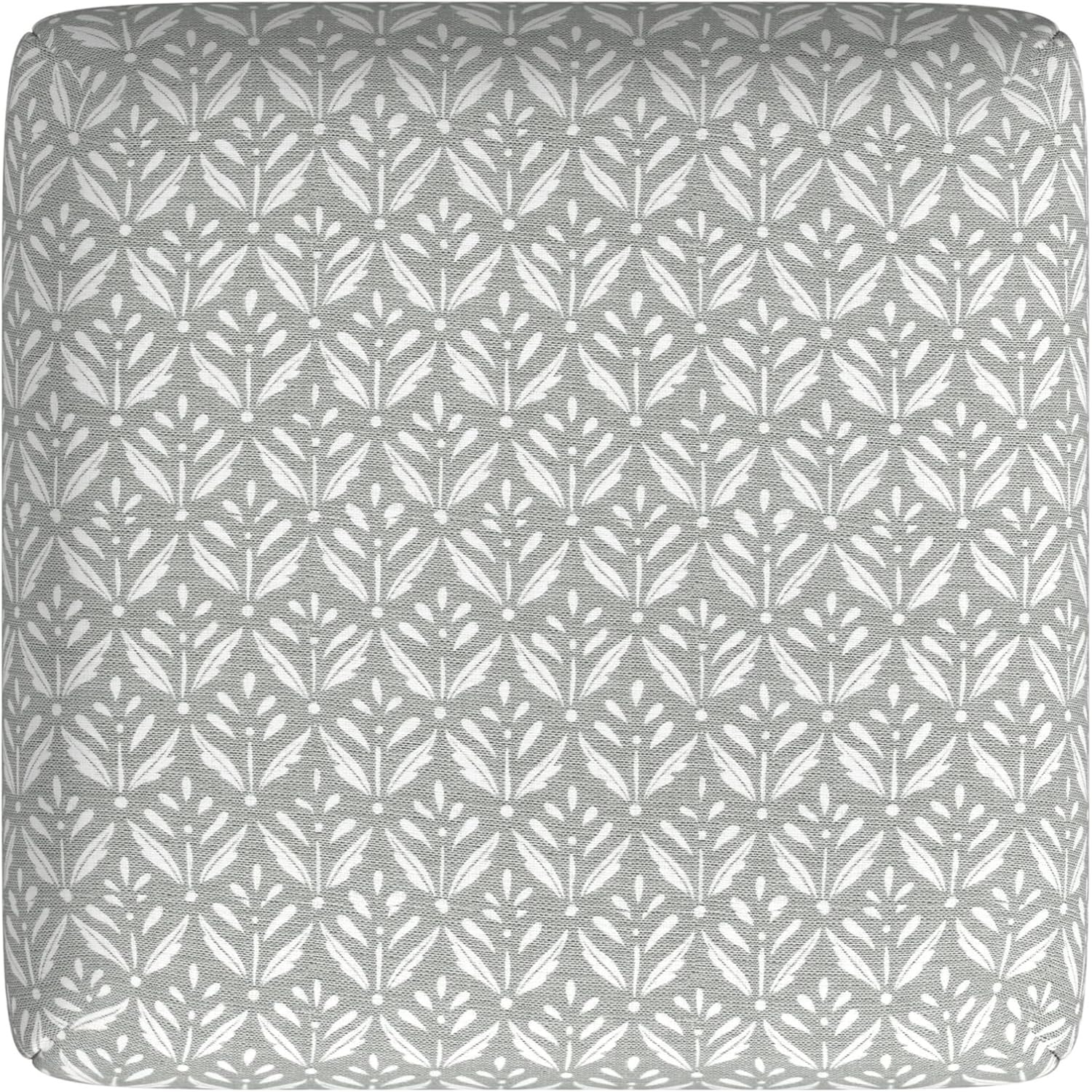 image:imageHomePop Backless Metal Frame Barstool 24inch Charcoal Square GeometricLight Gray Print