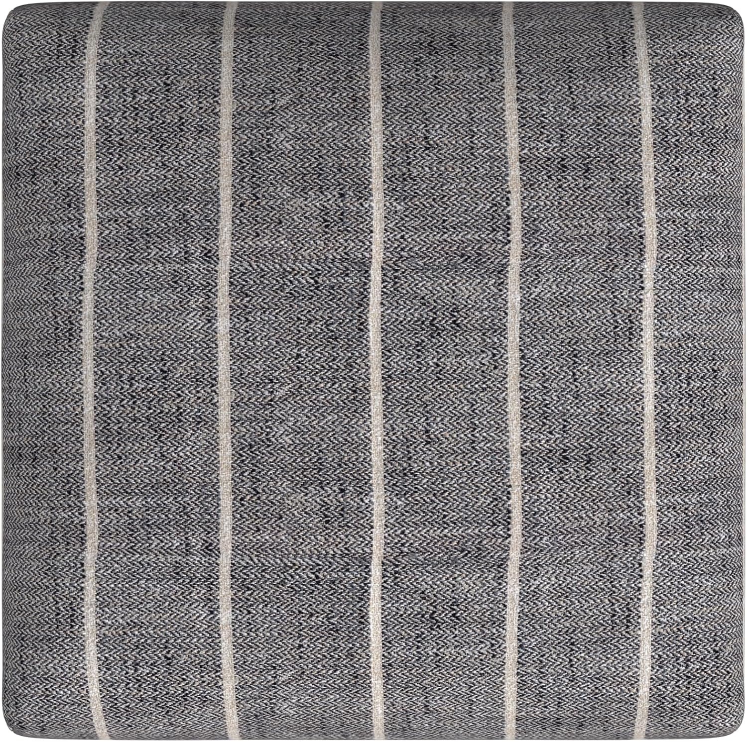 image:imageHomePop Backless Metal Frame Barstool 24inch Charcoal Square GeometricMidnight Gray Woven Stripe