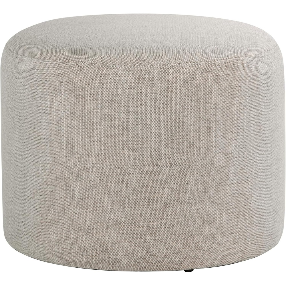image:imageHomePop Hayden 22 Round Ottoman Natural Oat LinenLike FabricNatural Oat Linenlike Fabric
